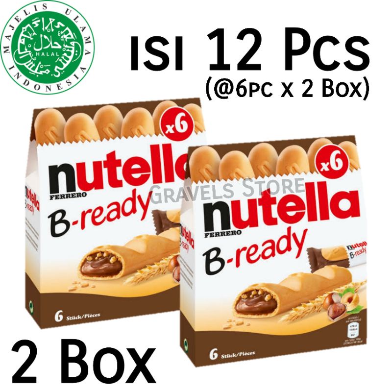 

[isi 12 Pcs] Ferrero Nutella B-Ready / B Ready / BReady - Coklat Hazelnut