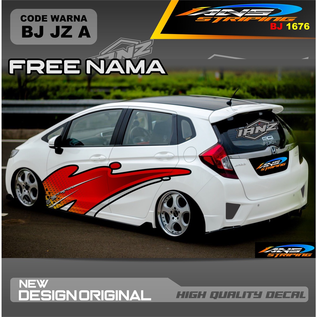 STICKER HONDA BRIO / DECAL STICKER MOBIL / STIKER MOBIL / STIKER MOBIL BRIO, HONDA JAZZ, AGYA, AYLA