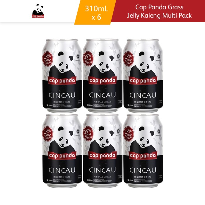 

(BISA COD) Multipack Cap Panda Grass Jelly Kaleng 310 ml 6 Pcs