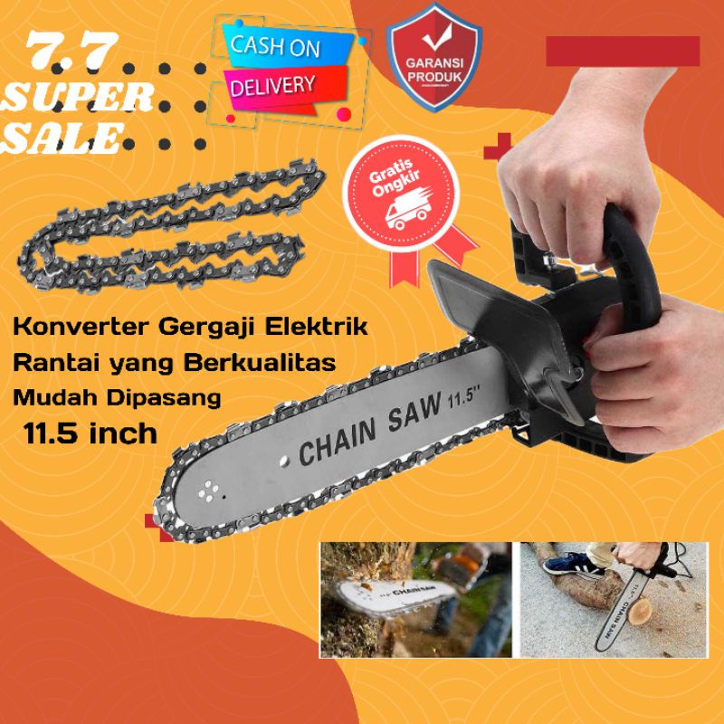 Adapter Gergaji Mesin Elektrik potong kayu sinso listrik adaptor Chainsaw mini 11.5 Inch - ABT317