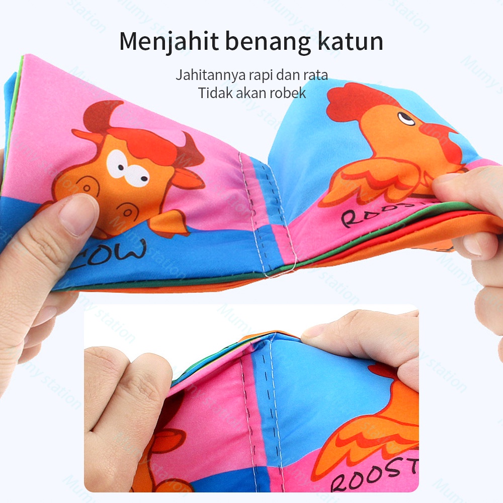 Mumystation Softbook / buku bantal bayi/ mainan bayi / buku bayi / soft book buku kain