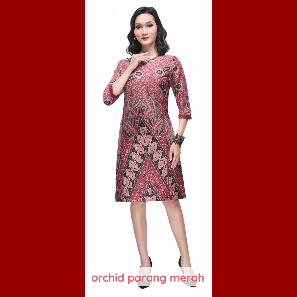 BATIK COUPLE KELUARGA SARIMBIT PASANGAN MUDA AYAH IBU ANAK  PREMIUM FAMILY JUMBO MODERN MURAH KEKINIAN TERBARU TUNIK DRESS TERUSAN ORCHID PRG MERAH CAMISOLA CLOTHING