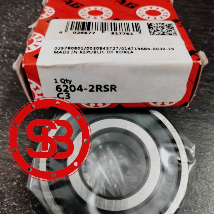 Bearing 6204 2RS / 6204 2RS C3 FAG ORIGINAL