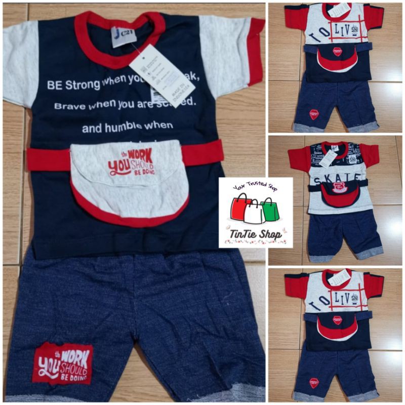 Baju stelan Anak Bayi Cowok 3 - 9 bulan