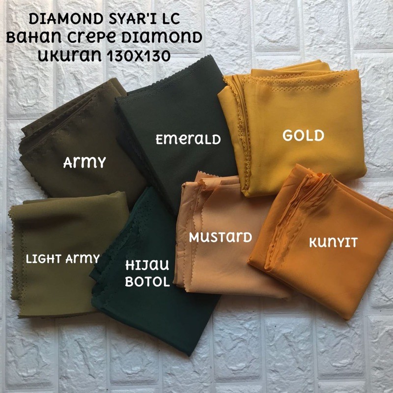 [BISA COD] SEGIEMPAT DIAMOND SYAR'I LASER CUT / JILBAB HIJAB CREPE  SYARI ZIGZAG