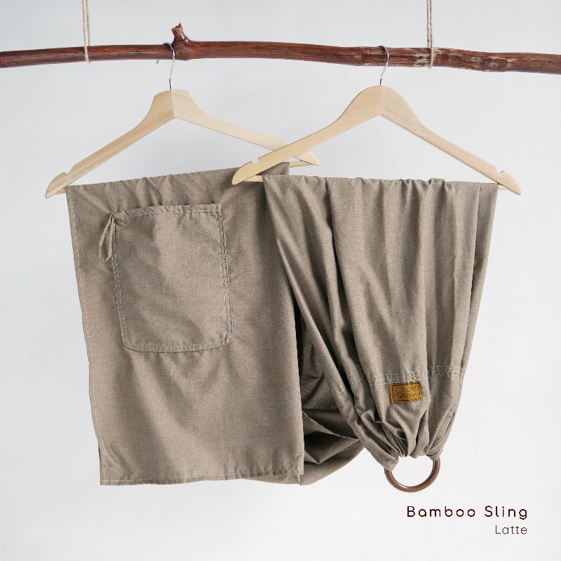 B1203 Cuddle Me Gendongan Bayi Ring Sling Bamboo Sling Ringsling Cuddleme Murah M Shape Jarik-Latte
