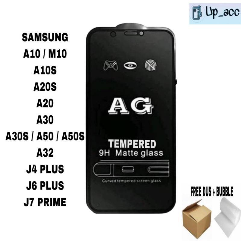 SAMSUNG A12 A23 A04E A04S A03 A04 A03 CORE A10 M10 A10S A20S A20 A30 A30S A50 A50S A32 J4+ J4 Plus J6+ J6 Plus J7 Prime Tempered Anti Minyak / Tempered Glass Matte Glass Full / Anti Gores Kaca / Anti Glare 5D