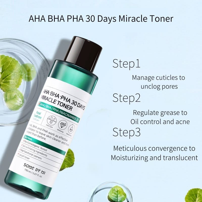 CUCI GUDANG Some By Mi 30 Days AHA BHA PHA Miracle Toner Serum Wajah Exfoliating Serum