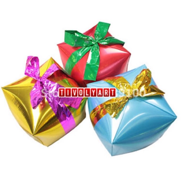 Balon Foil Kotak Kado / Balon Foil Gift Box / Balon Kado