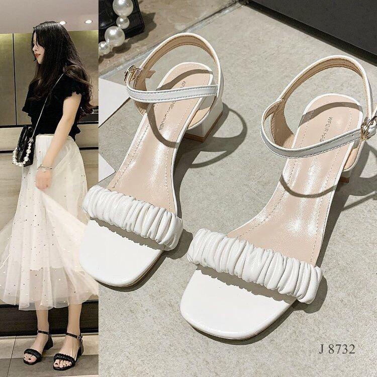 SEPATU WANITA HEELS PLATFORM SLINGBACK FASHION J 8732