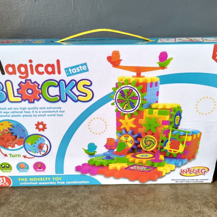 Mainan Anak Import Interlocking Learning Block Funny Brick - Magical