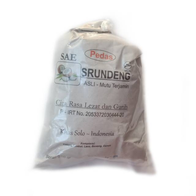 Serundeng Srundeng SAE pedas 250 gram