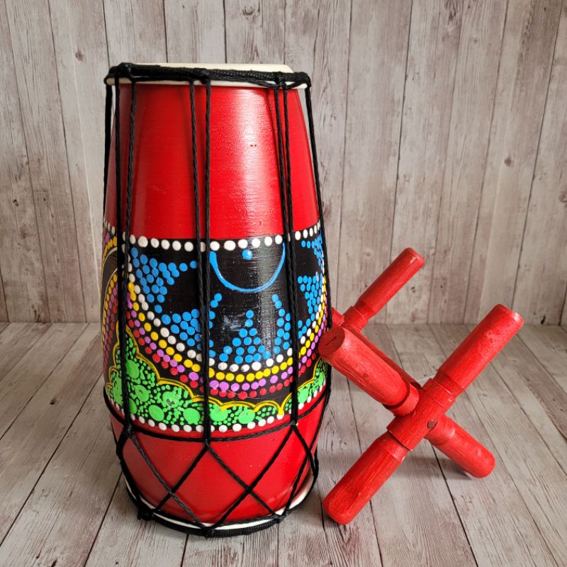 Mainan Tradisional Anak Kecil Kendang Gendang Jawa Jaranan Motif Unik Original Bergaransi