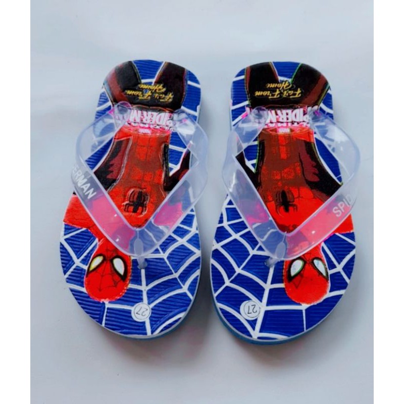 sandal anak cowok motif spiderman