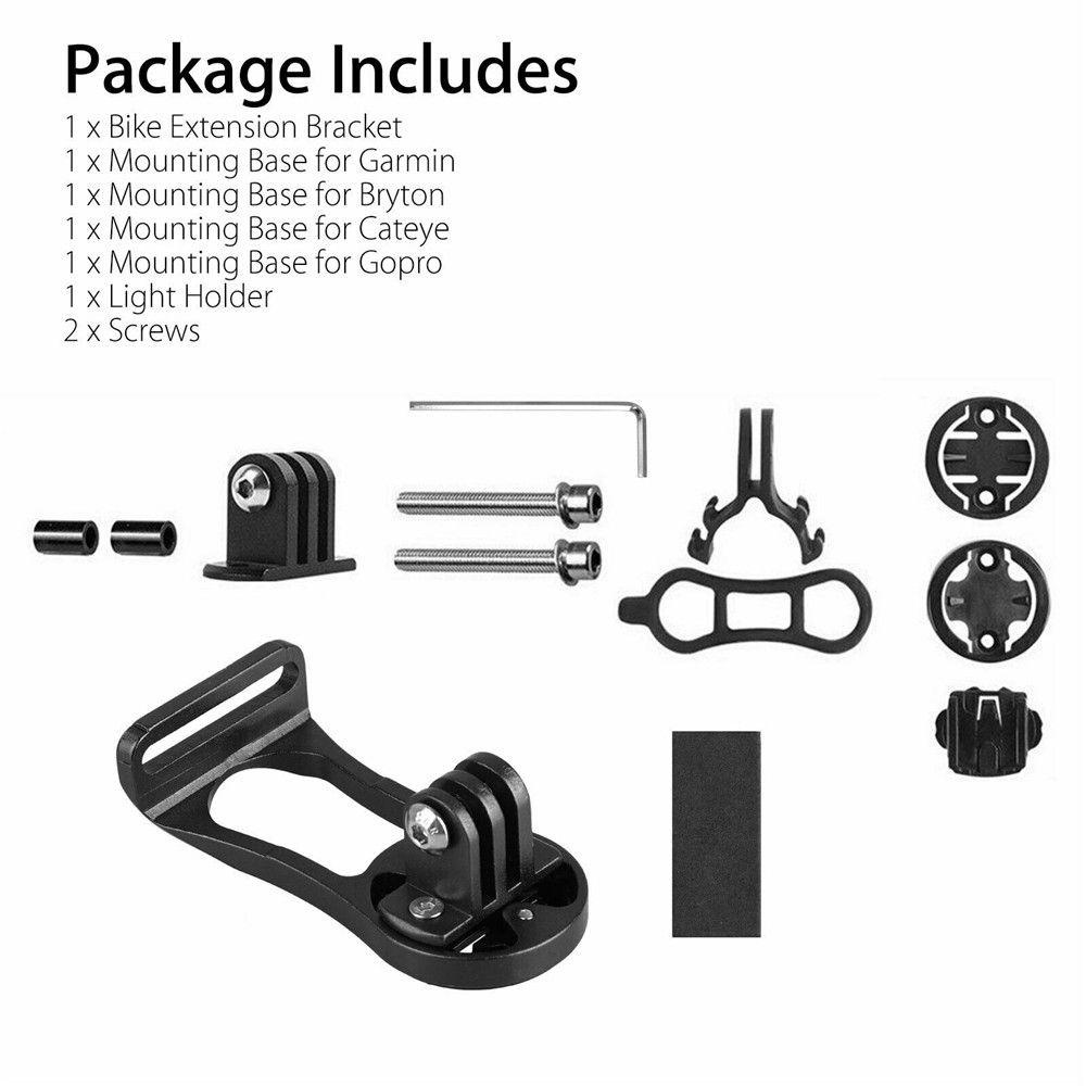 Rebuy Bike Computer Mount Bicycle Untuk Garmin Bryton Cateye GoPro Light Aluminium Alloy Extension Bracket