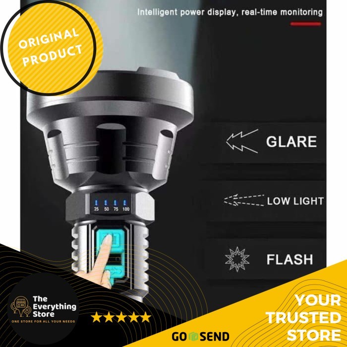 SENTER LED MAX GADS Senter LED Ultra terang Pocketman Senter LED Waterproof USB Cree XPE 4000 Lumens