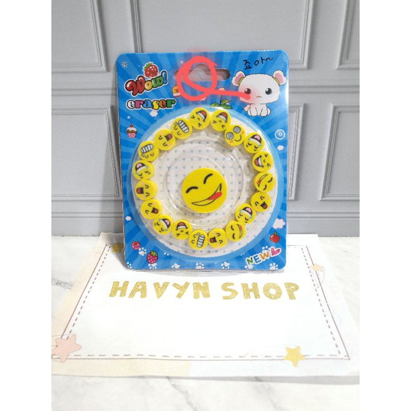 penghapus lingkaran lucu imut/stip fancy/hapusan anak-Q