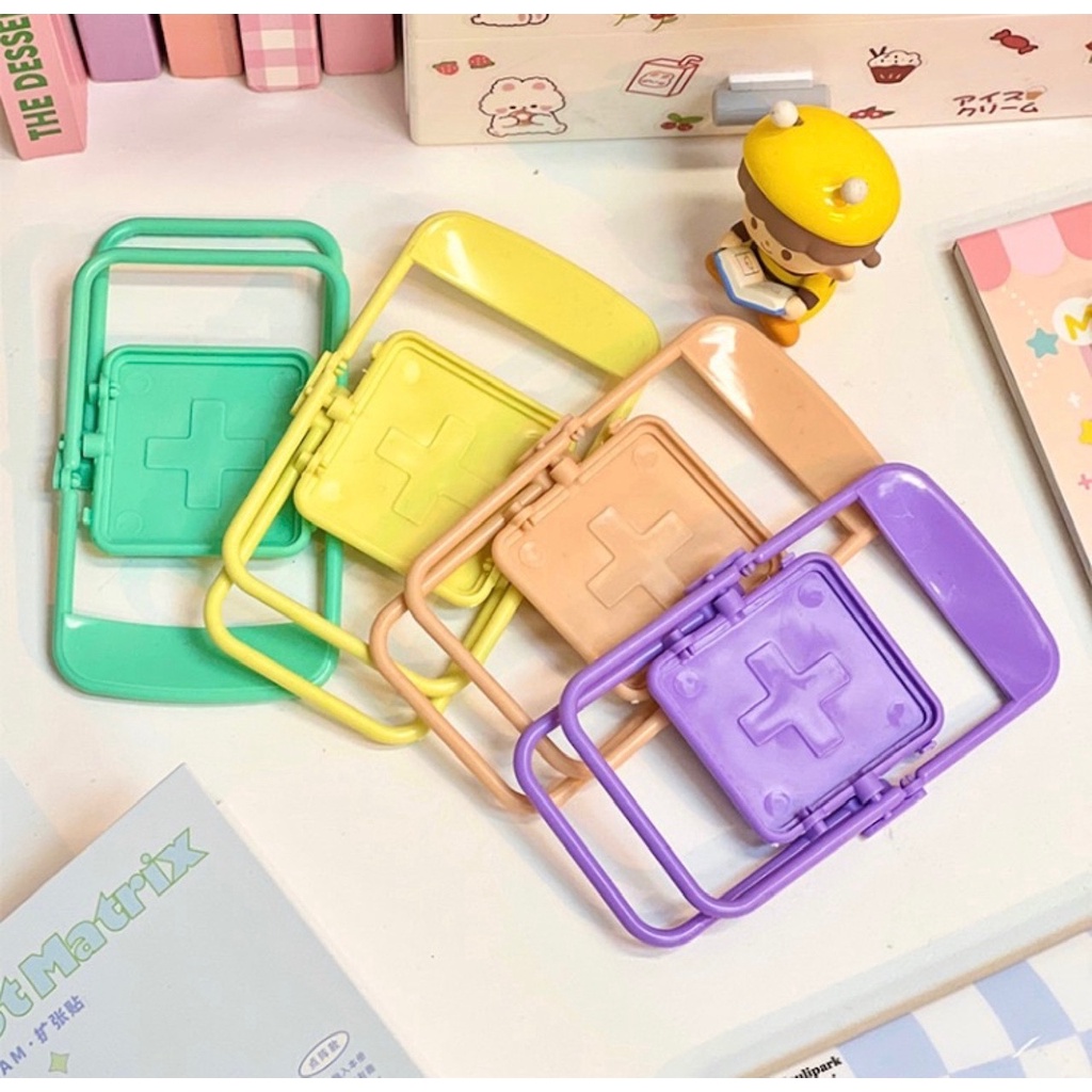 MIINII HD04 Phone Holder Kursi Macaron Folding Chair Stand Holder Phone Universal Holder Stand HP Varian Kursi Lipat Dudukan Penyangga HP Dekorasi Import Murah