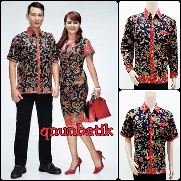 [ BISA COD ] BEST DEAL PROMOSI Batik couple baju batik seragam BATIK ROK N BLUS ALENA GENTONG HITAM