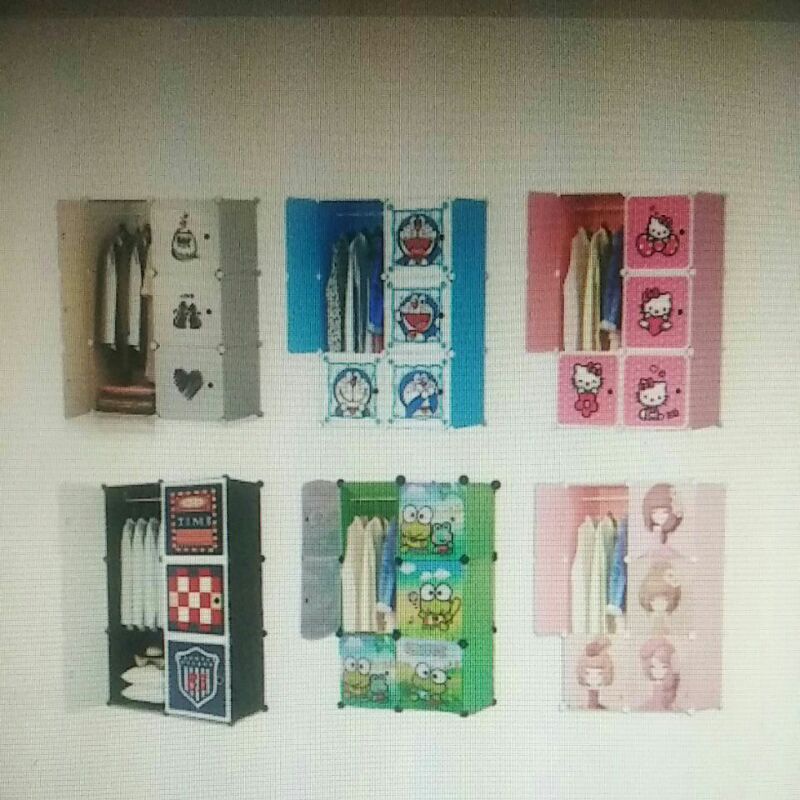 Lemari Baju Karakter 6 Pintu dan 8 Pintu