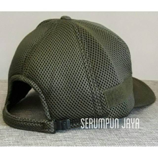 TOPI PERBAKIN ARMY - TOPI PERBAKIN JARING VELCRO HIJAU ARMY