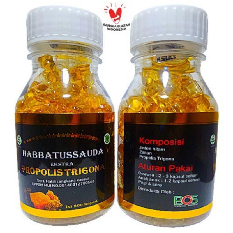 habbatuussauda extra propolis trigona isi 200 kapsul original khasiat ampuh propolis trigona