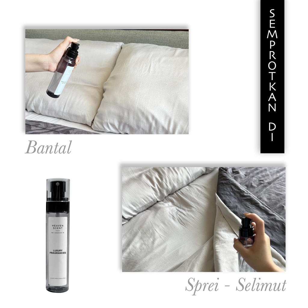 HEAVEN SCENT Luxury Linen &amp; Room Spray 105ml - Pengharum Ruangan Aromaterapi Inspired by Fragrances