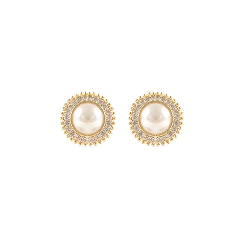 Anting Mutiara Emas Retro Temperamen Sederhana Gaya Korea Untuk Wanita-7