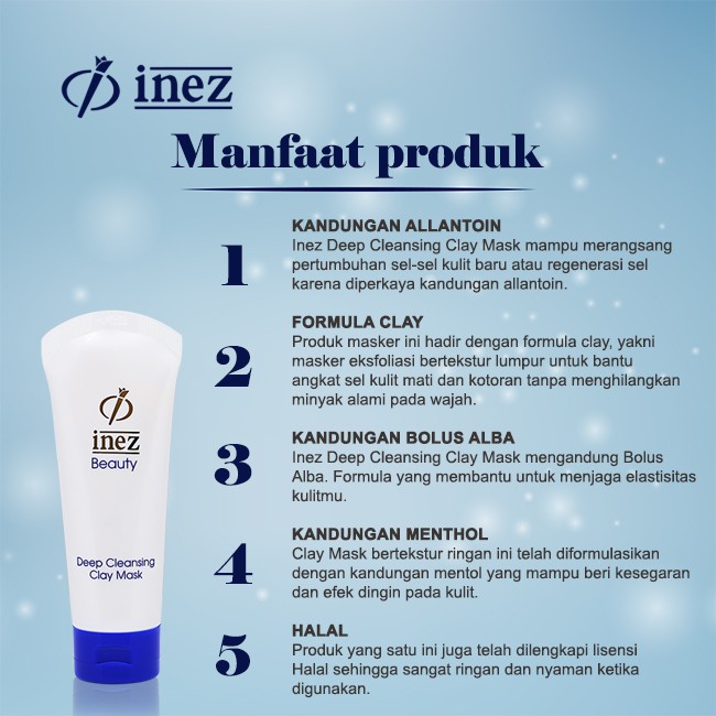 INEZ DEEP CLEANSING CLAY MASK 75GR