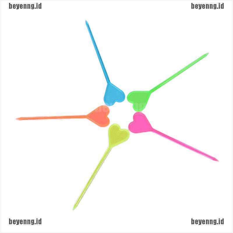 Bey 50 Pcs Tusuk Gigi Plastik Sekali Pakai Model Hatipanah Untuk Makanan Penutupbuah