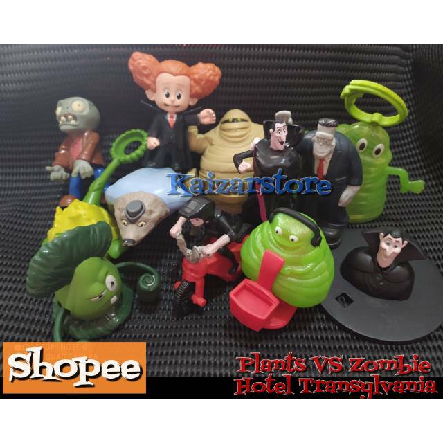 Mainan Mcd plants vs zombie Hotel Transylvania Action Figure McDonald's mummy alien