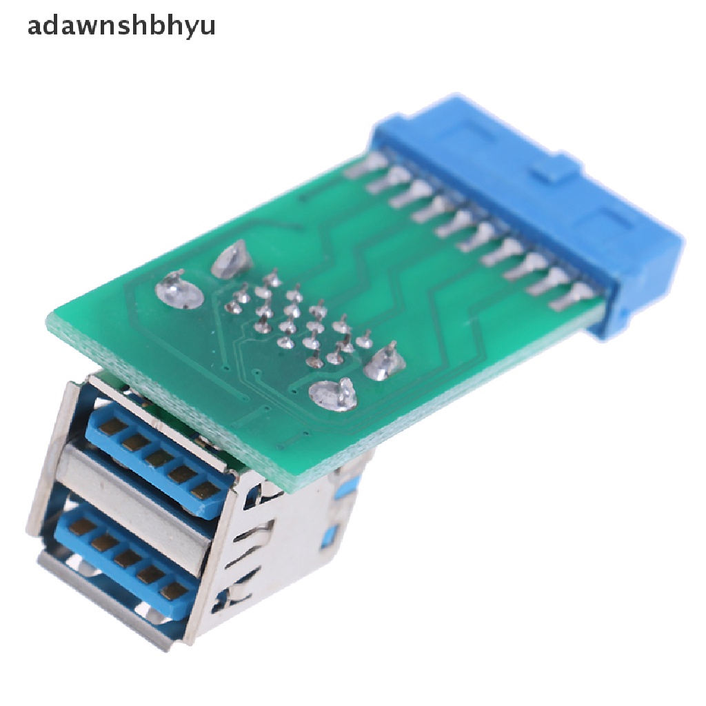 Header adawnshbhyu 1Pc Motherboard 20Pin Ke 2port USB 3.0 Type A Female Port HUB Adapter