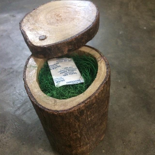 Kotak Cincin Ring Box Rustic Ranting Kayu Branch Wood