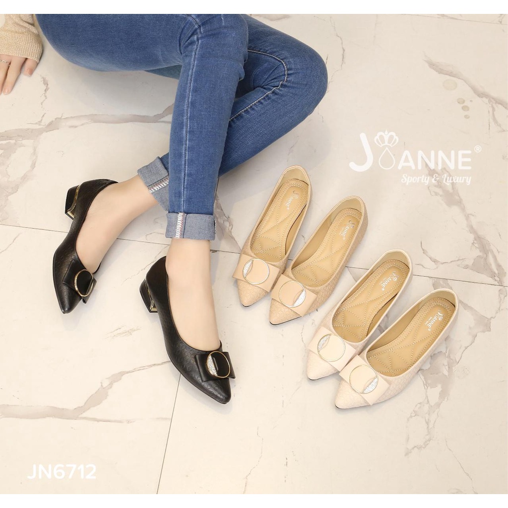 JOANNE Sepatu Kerja low Heels Block Shoes #JN6712 ORIGINAL