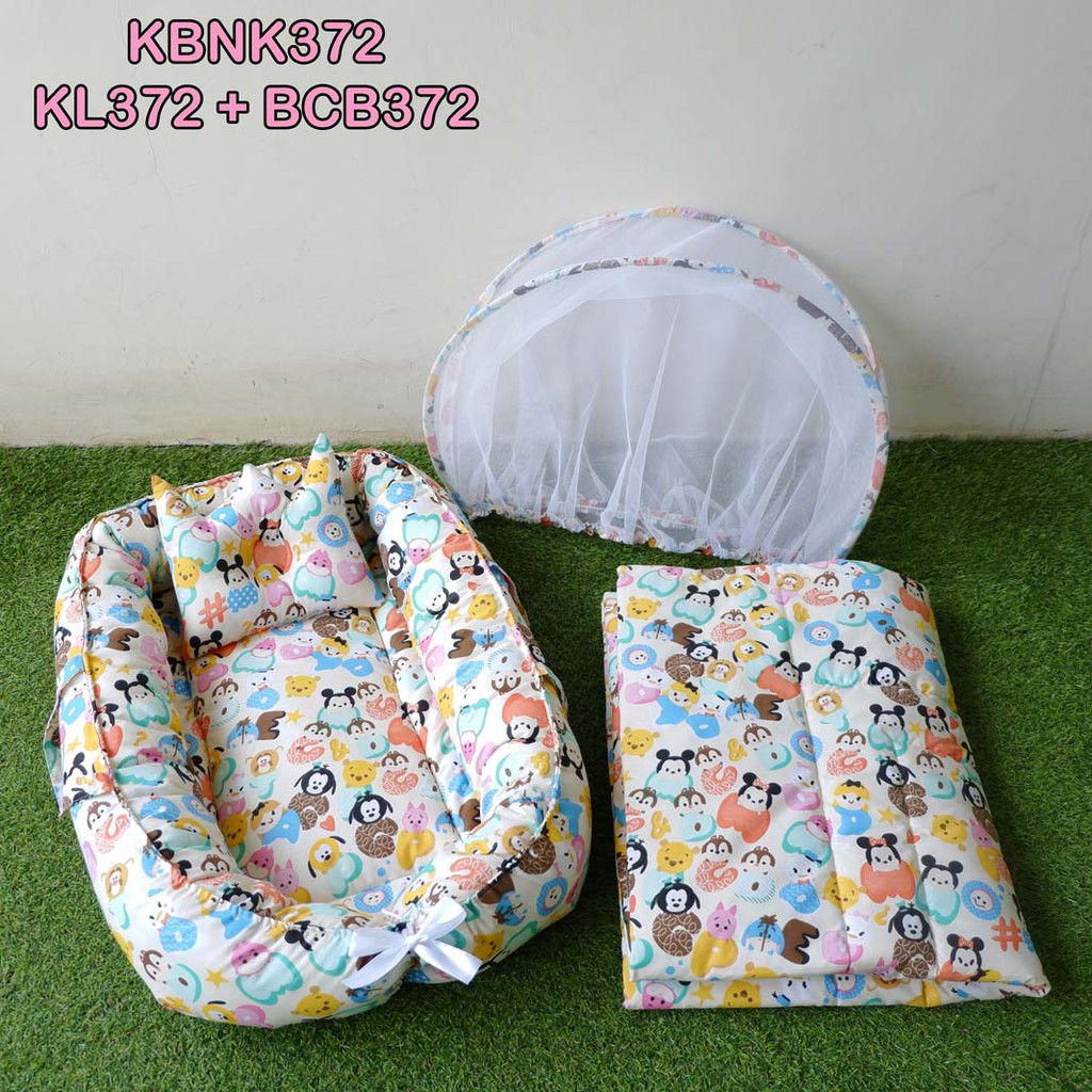 Kasur Bayi Model Prahu Plus Bed Cover Selimut Bayi Motif Karakter Kado Perlengkapan Bayi Baru Lahir