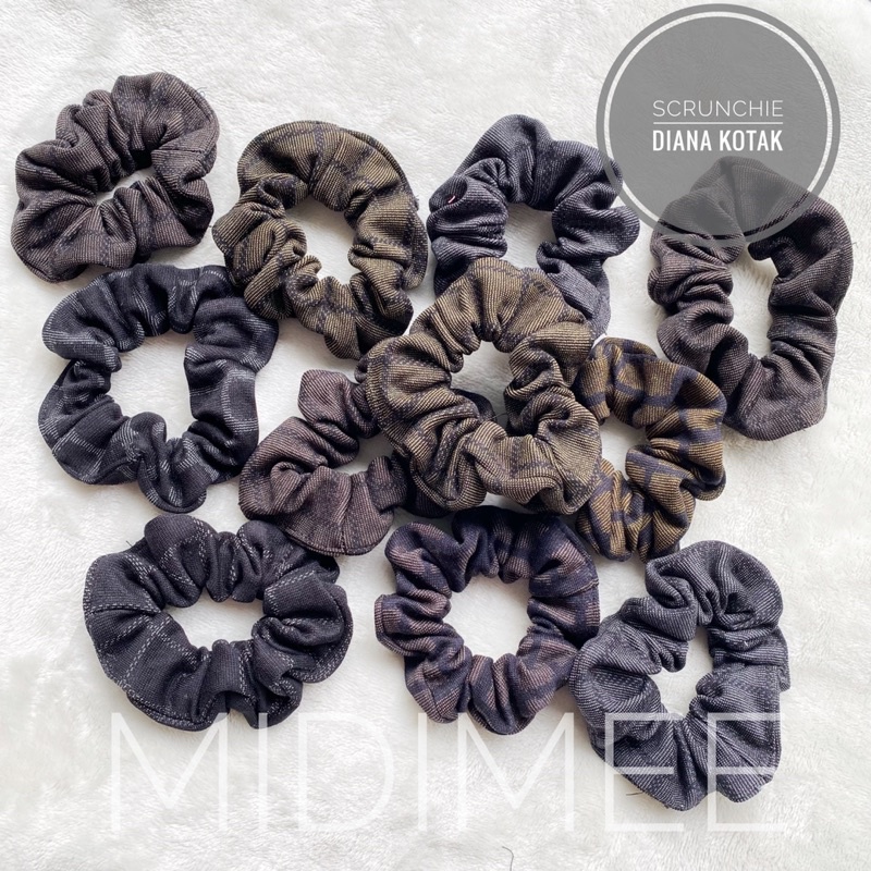 SCRUNCHIE DENIM DIANA ikat rambut /cepol hijab JUMBO