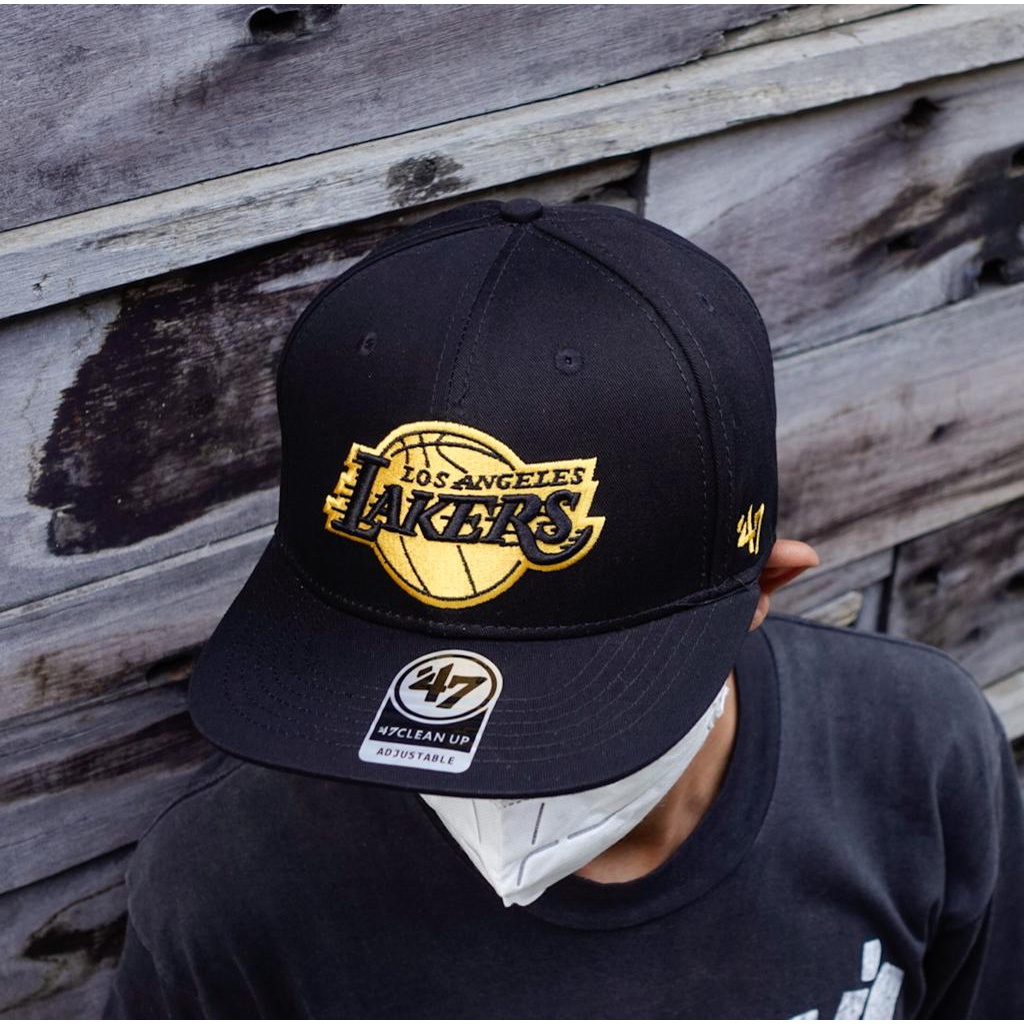 Topi Lakers Los Angels Snapback topi baseball pria Import Mirror ORI