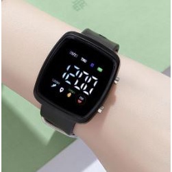 Jam Tangan LED Digital Wanita Pria Rubber Korea Style Fashion L3