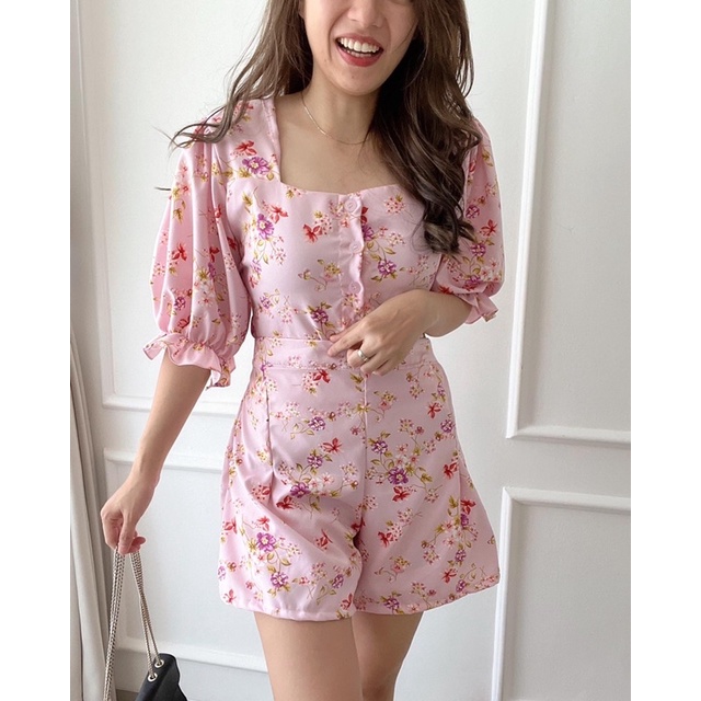 HERFIT set flowy karen / 8996 / setelan bunga-3