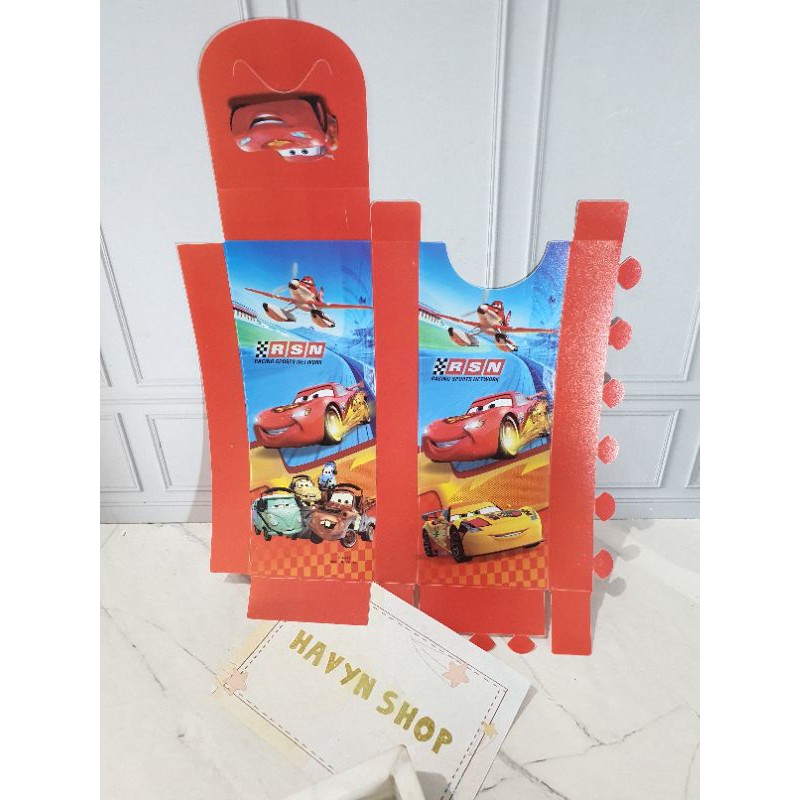 (12pc) kotak pensil rakit murah/tempat pensil buat sendiri/kotak pensil karakter rakit/pencil case-Cars