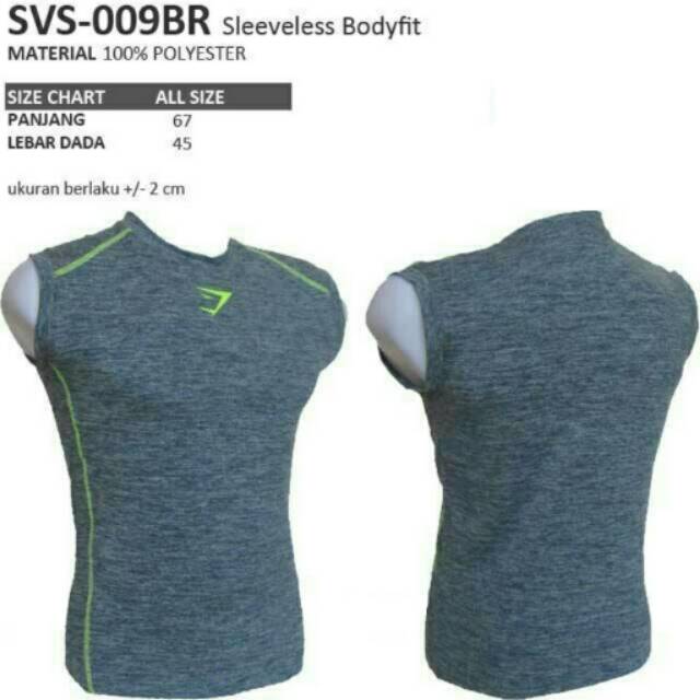 Sleeveless sport fitness bodyfit Gymshark biru