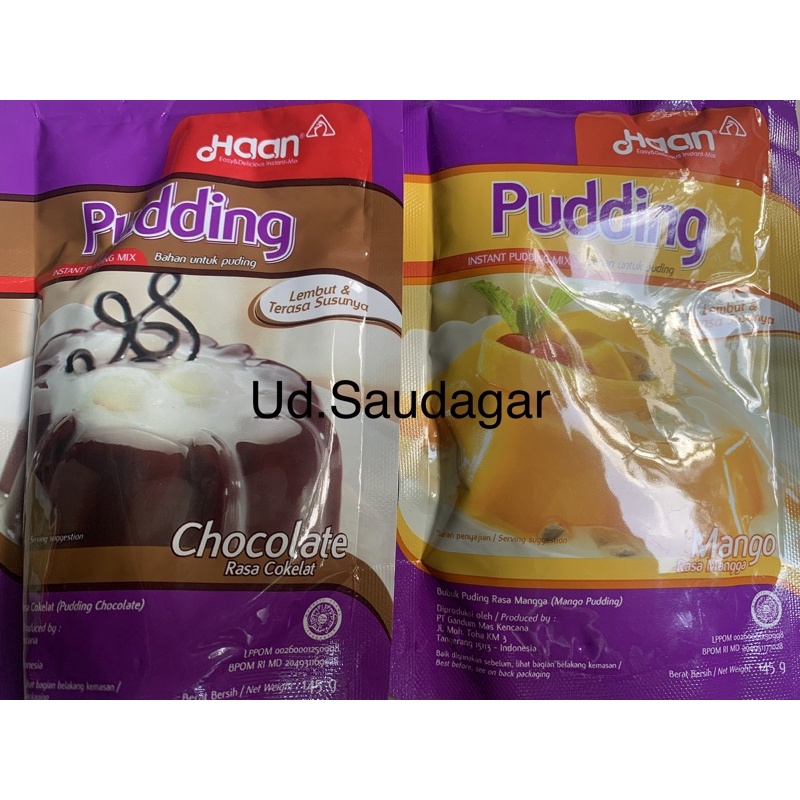 

Haan Tepung Instan Pudding Mix Chocolate / Mango