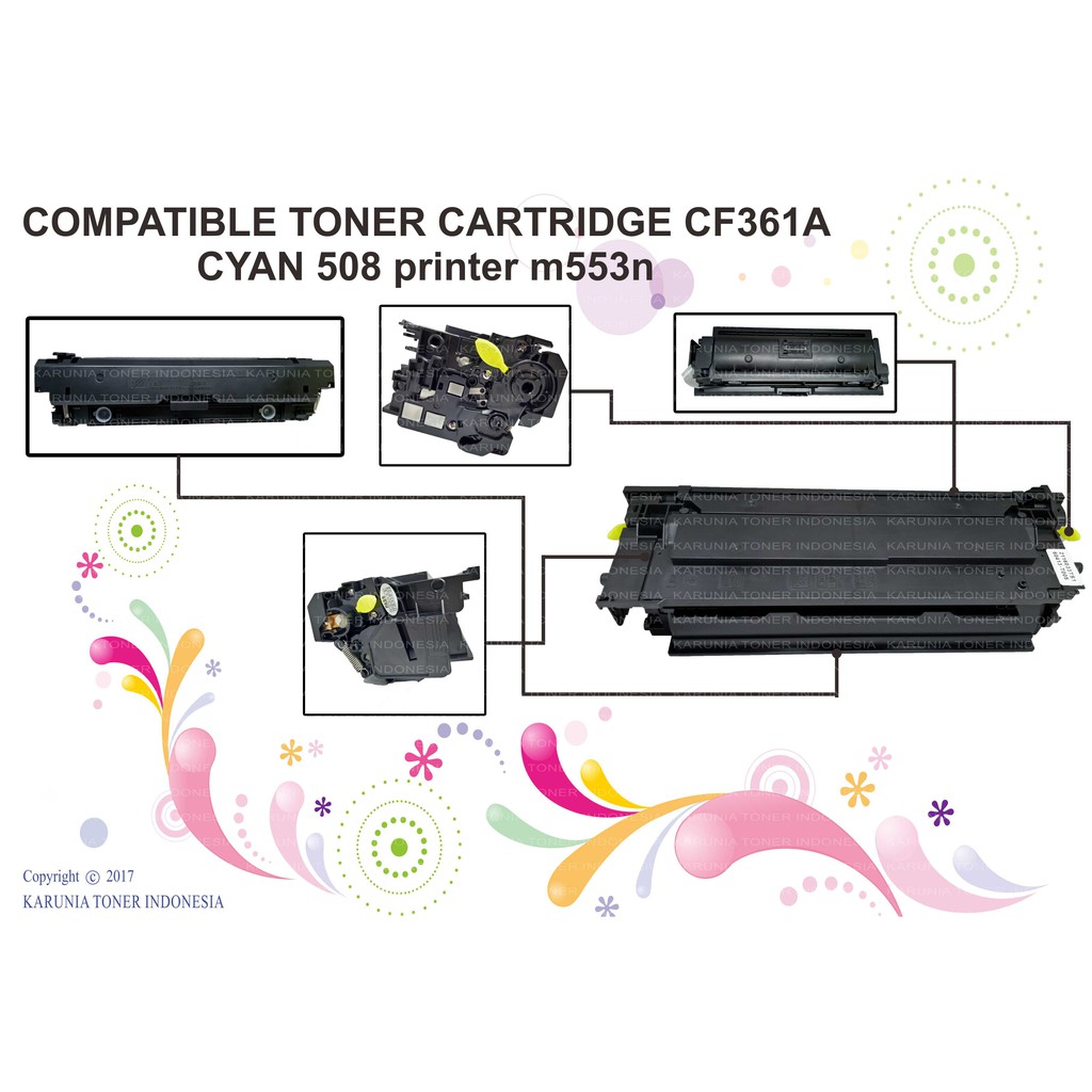 Compatible Toner Cartridge Printer HP Laserjet 508 508A M553n M577z M553 M577 CF361A CF361 Cyan