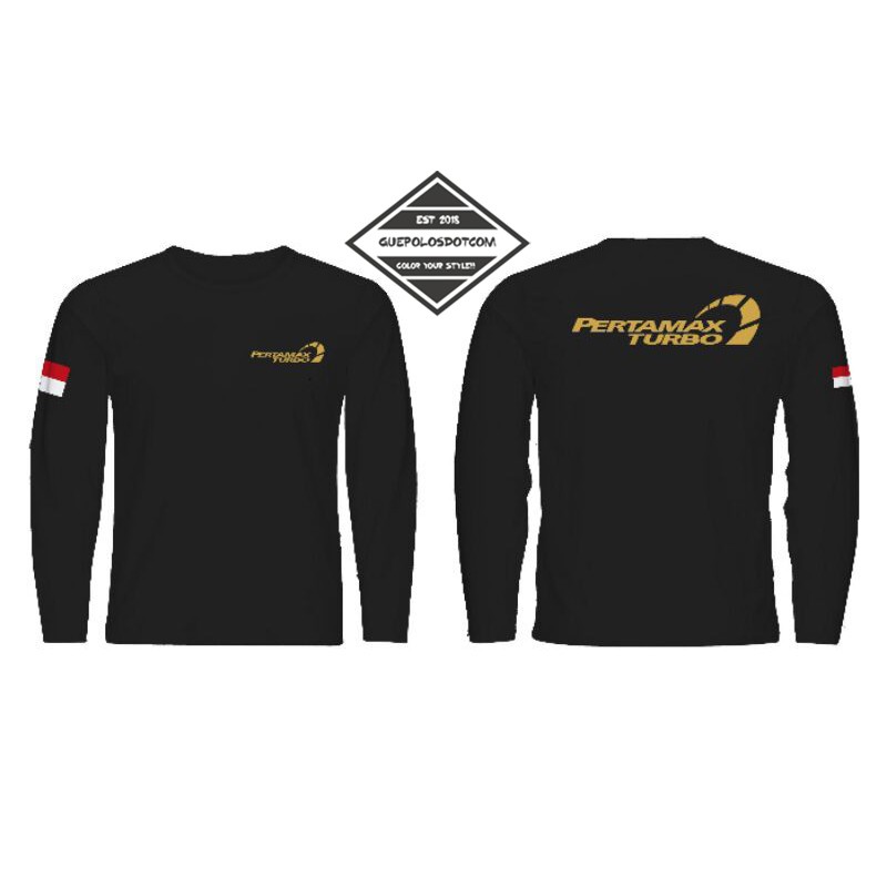 kaos PANJANG PERTAMAX TURBO PERTAMINA  - LONGSLEEVE PERTAMAZ TURBO - Baju panjang Pertamax