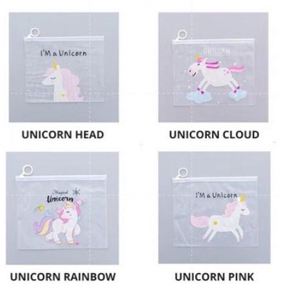 

Promo Awal tahun Pouch Kosmetik Transparan Karakter UNICORN Pouch MakeUp Transparan Promo Awal tahun