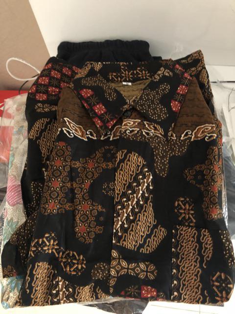 Kemeja Batik Pria Ppbtk07 Modern Lengan Panjang Casual Modis Trendy Masa Kini M L Xl Asli Pekalongan