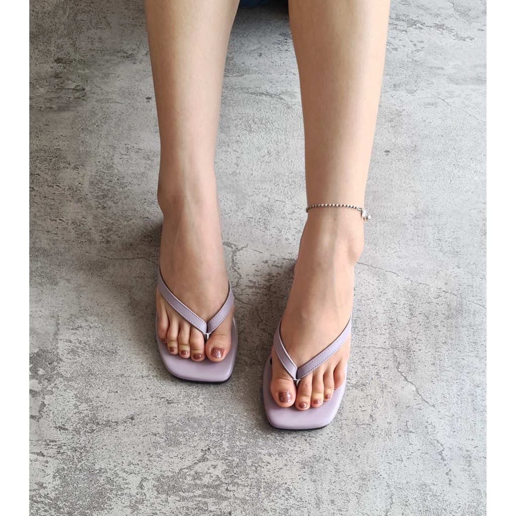 inmix - LYDIA - Premium Imported Material Sandal Jepit Hak 4cm - inmix Rubber Outsole-5