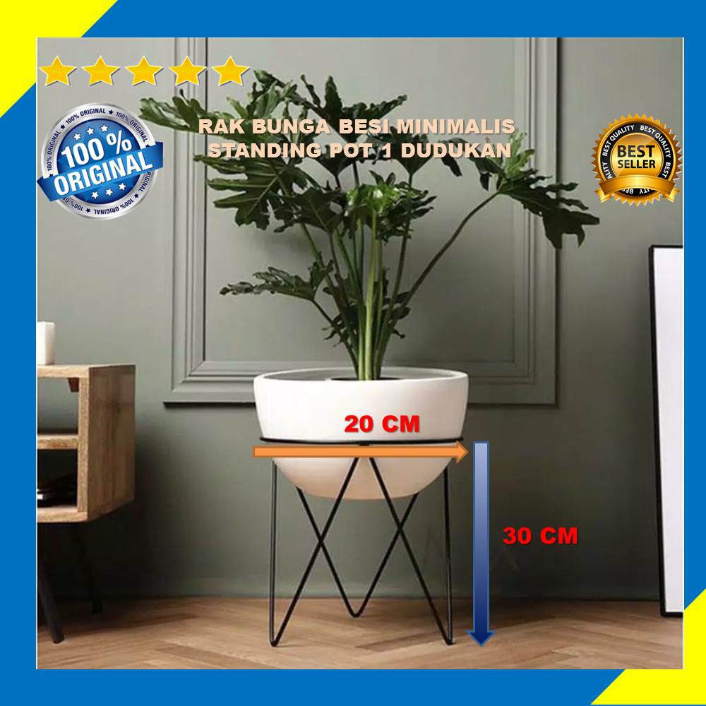  Rak  Bunga  Besi Minimalis Standing Pot 1 Dudukan Shopee 