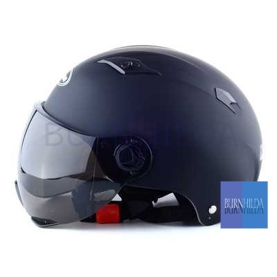 Helm Sepeda Skuter Elektrik Half Face Visor mobil motor burnhilda