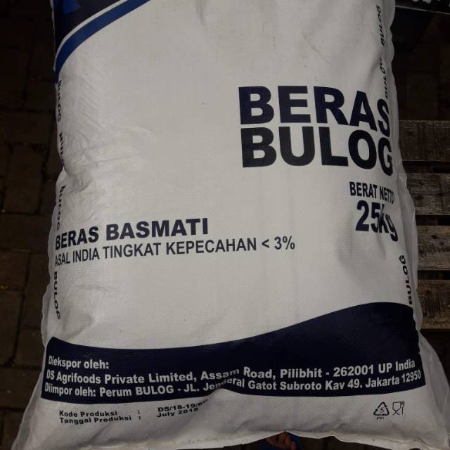 Beras Basmati Bulog 25 Kg Ongkir Murah Indonesia